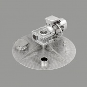 Крышка с мотором-редуктором для кубов 76, 100 литров/УПВК 100,120,150 литров (D530)